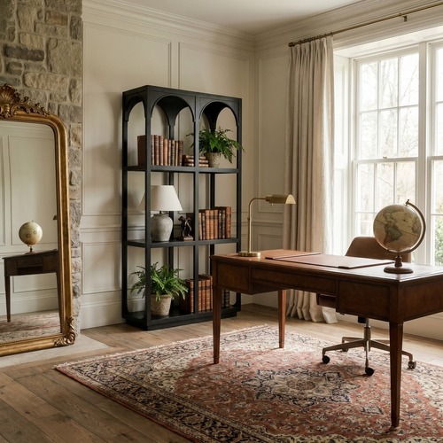 Used Arhaus Arcade Black Wood Bookcase for sale on AptDeco