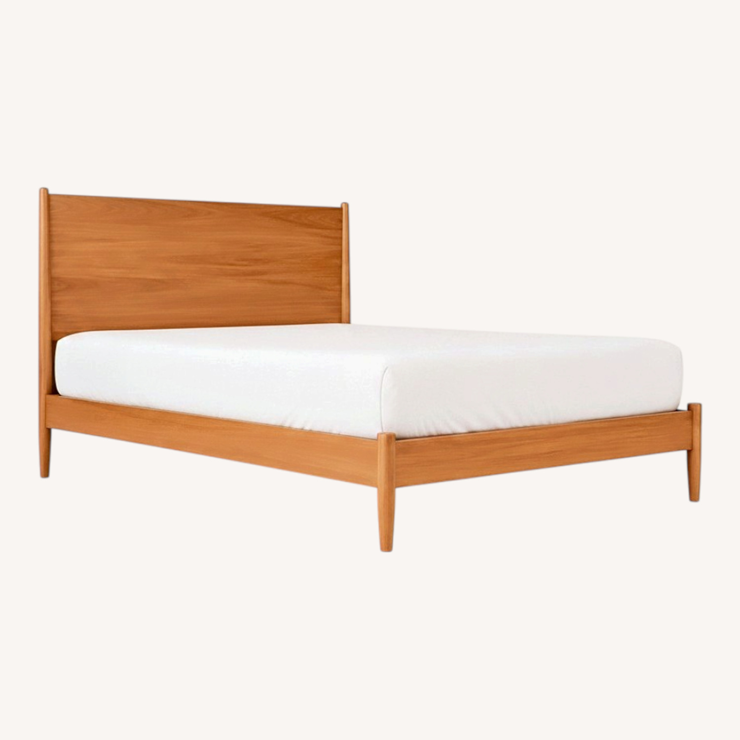 West Elm Mid-Century Natural Wood Queen Bed - image-0