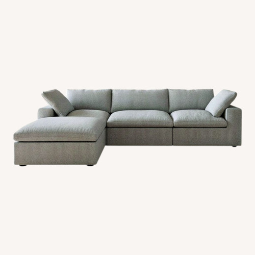 Used Light Gray Linen 3+ Piece Sectional for sale on AptDeco
