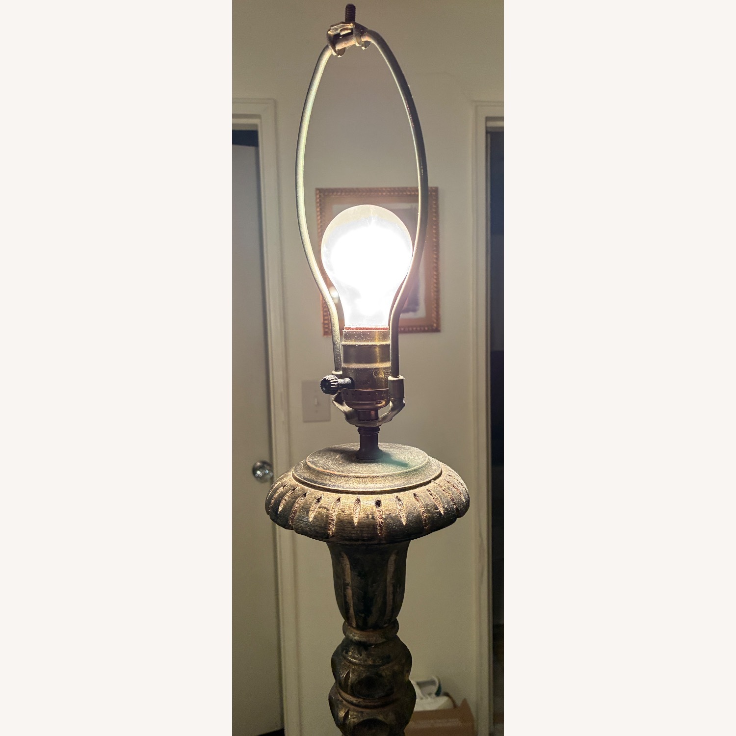 Italian Carved Wood Floor Lamp - image-8