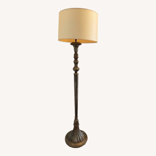 Used  Italian Carved Wood Floor Lamp for sale on AptDeco