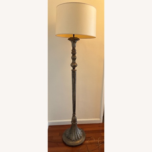Used  Italian Carved Wood Floor Lamp for sale on AptDeco