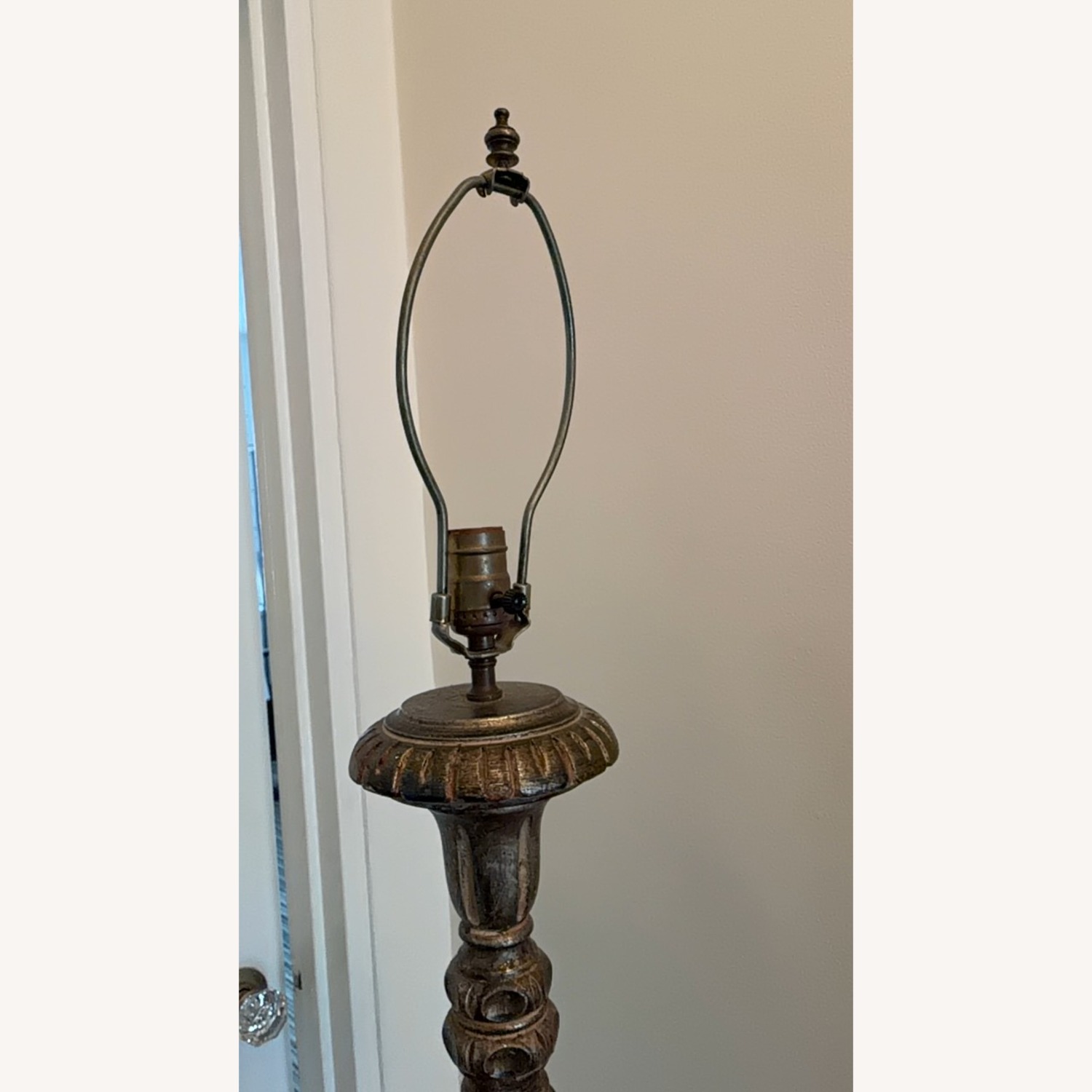 Italian Carved Wood Floor Lamp - image-4