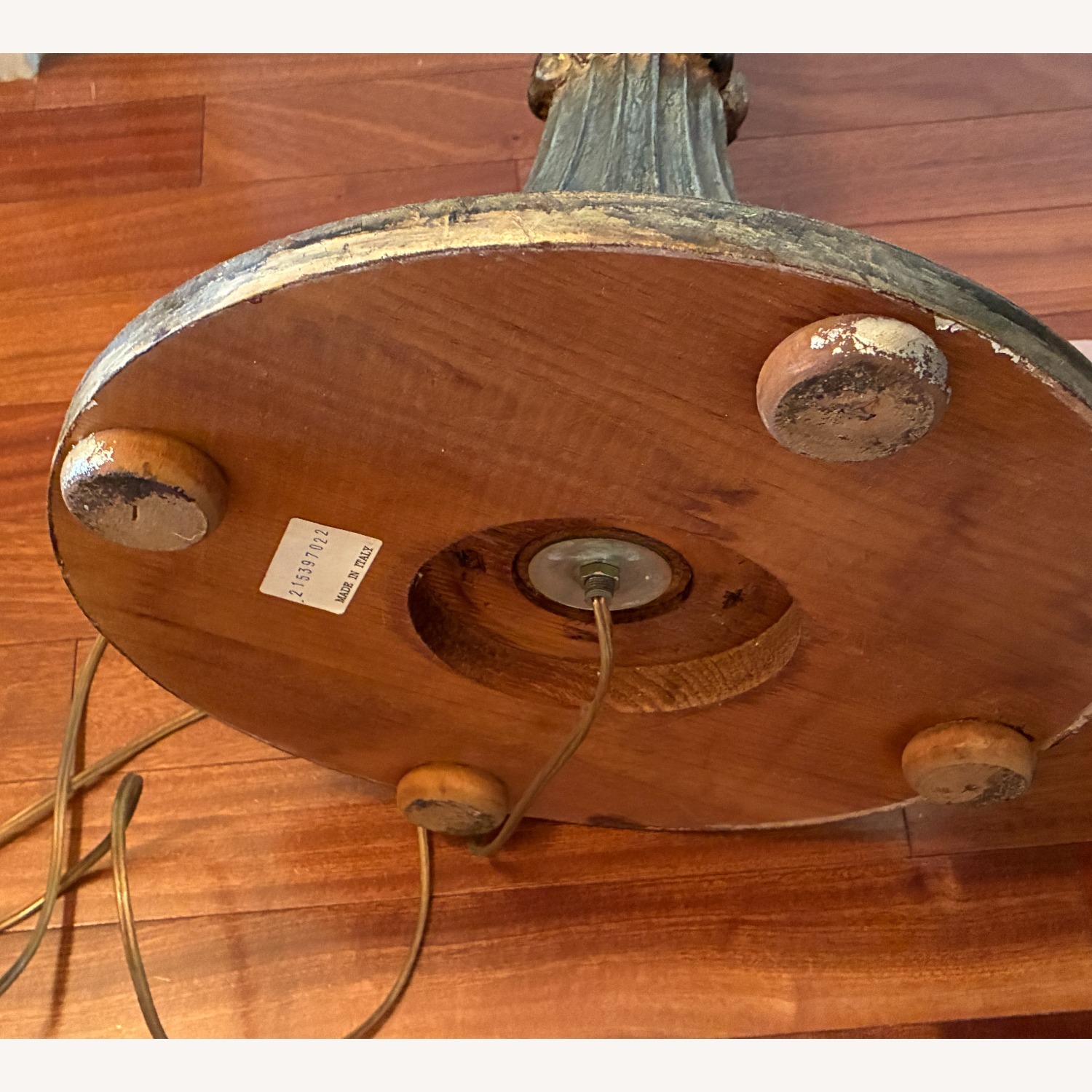Italian Carved Wood Floor Lamp - image-7