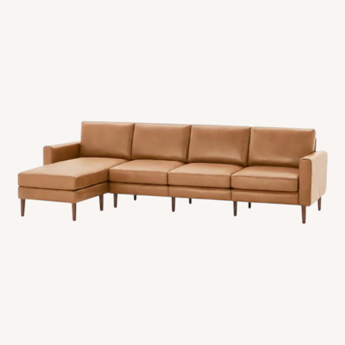Used Burrow Nomad Natural Leather 4+ Piece Sectional for sale on AptDeco