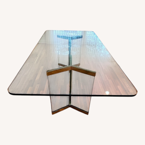 Used PACE Collection Transparent Glass Dining Table for sale on AptDeco