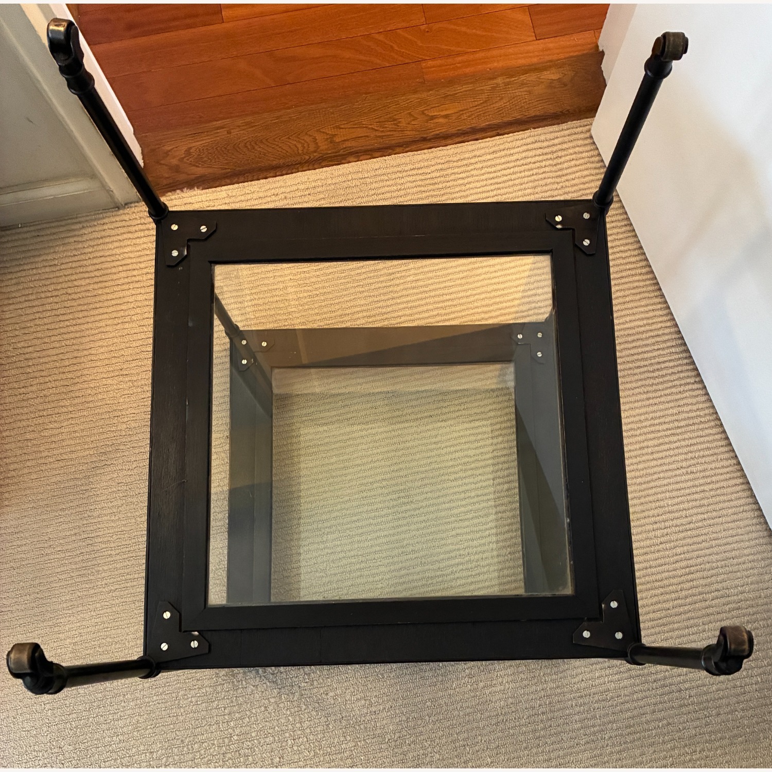 Elegant Wood/Glass Tiered Side Table - image-11