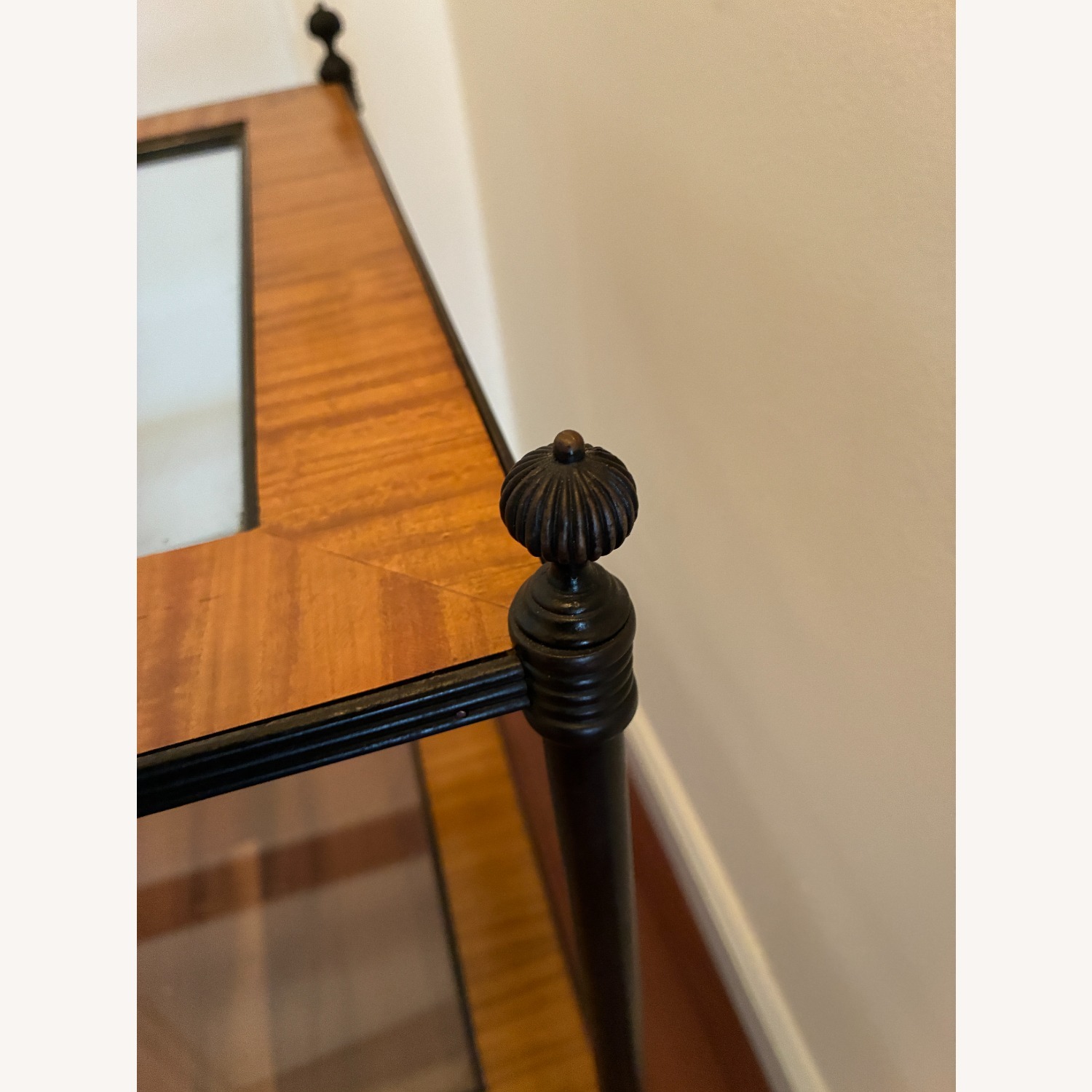 Elegant Wood/Glass Tiered Side Table - image-2