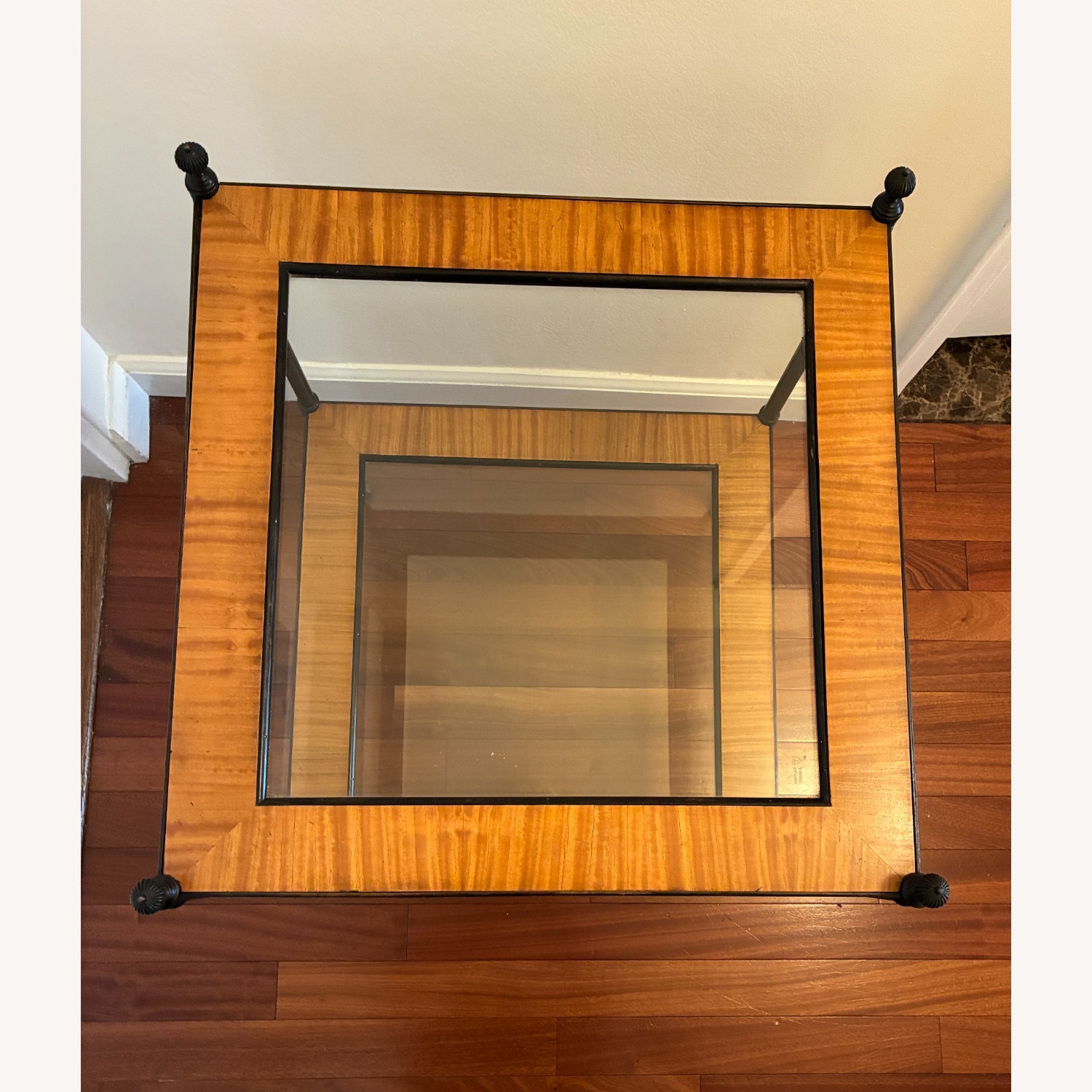 Elegant Wood/Glass Tiered Side Table - image-5