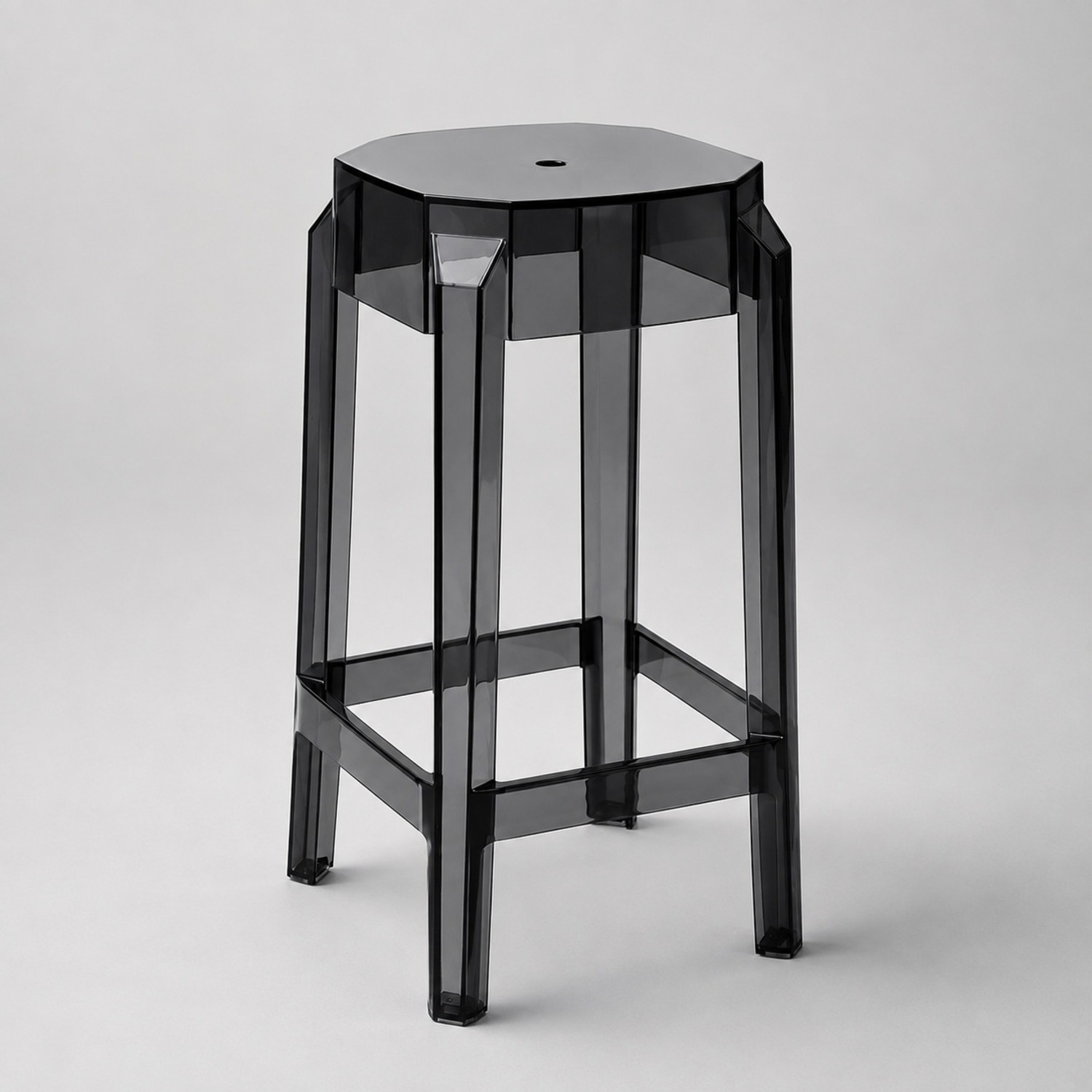Compamia Arcylic Black Polycarbonate Counter Stool - image-1