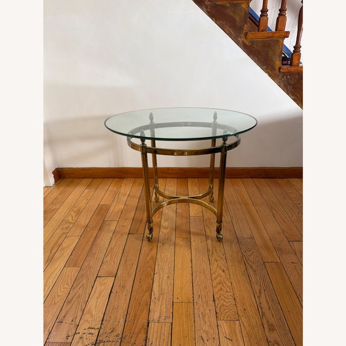 Used Vintage LaBarge Brass & Beveled Glass Side Table for sale on AptDeco