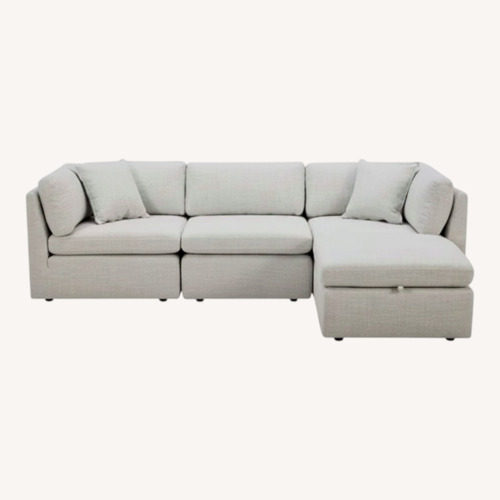 Used Sam's Club Light Gray Fabric 3+ Piece Sectional for sale on AptDeco