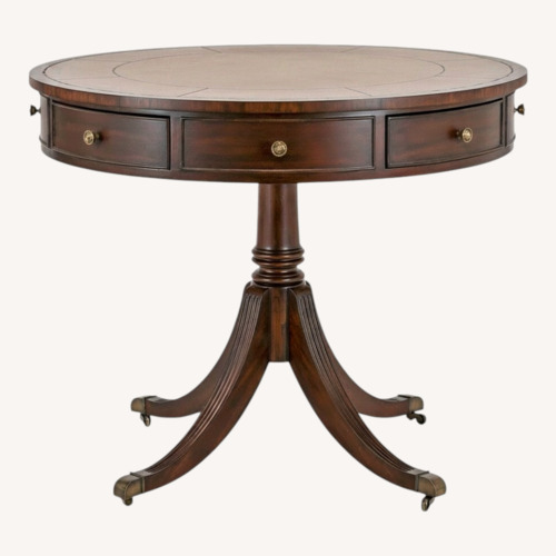 Used Ethan Allen Dark Brown Wood Coffee Table for sale on AptDeco