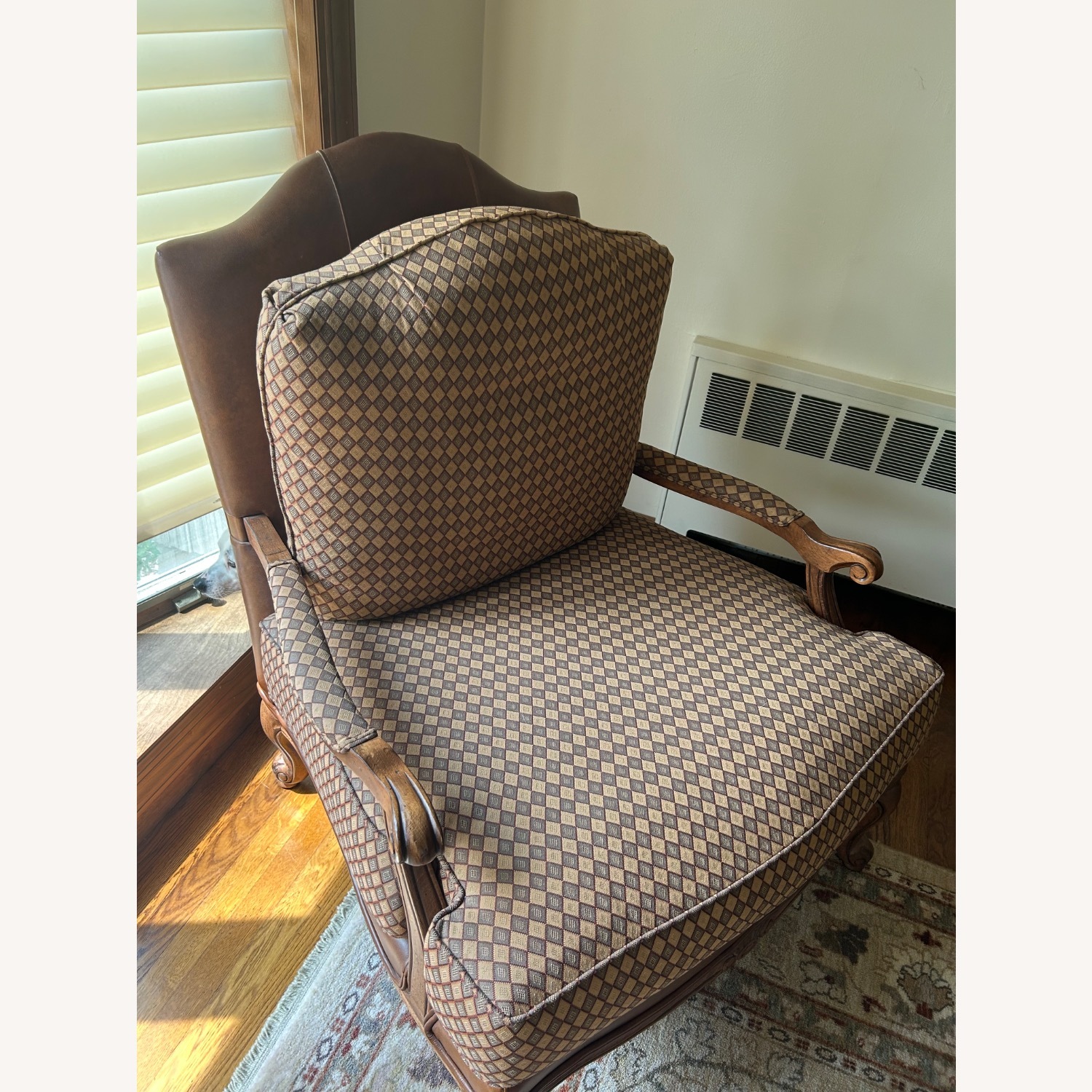 Ethan Allen Dark Brown Wood Accent Chair - image-2