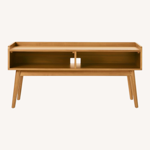 Used West Elm Mid- Century Natural Wood Media Storage for sale on AptDeco
