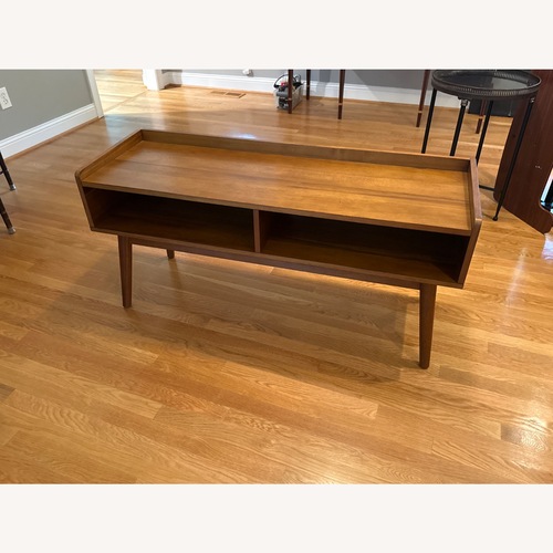 Used West Elm Mid- Century Natural Wood Media Storage for sale on AptDeco