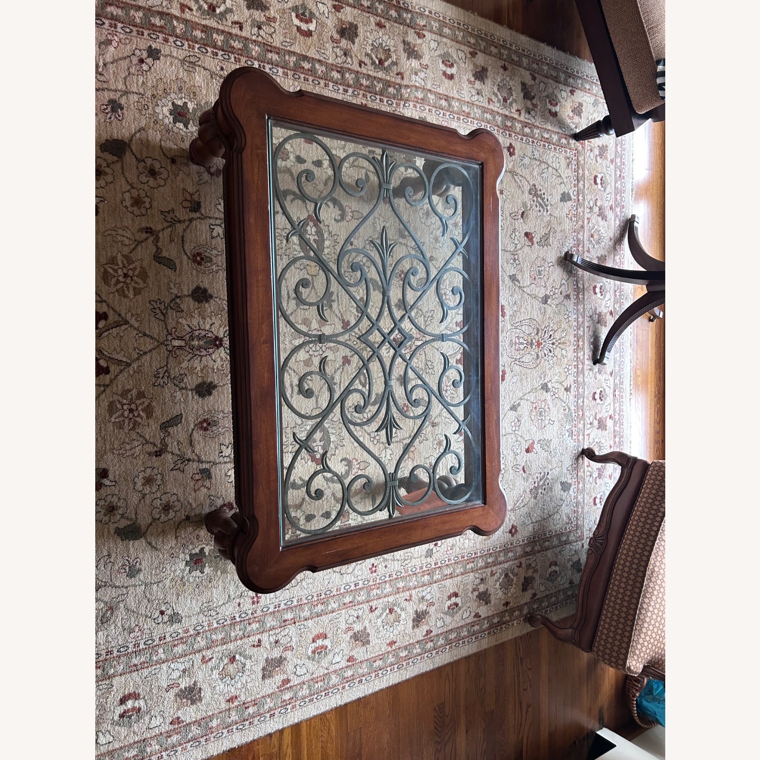 Ethan Allen Dark Brown Wood Coffee Table - image-3