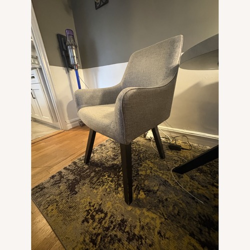 Used Crate & Barrel Harvey Light Gray Fabric Armchair for sale on AptDeco