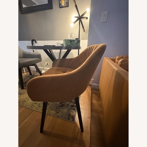 Used Light Brown Fabric Armchair for sale on AptDeco
