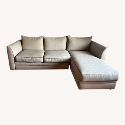 Used Natural Fabric 2 Piece Sectional for sale on AptDeco