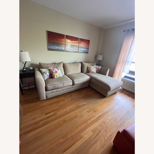 Used Natural Fabric 2 Piece Sectional for sale on AptDeco
