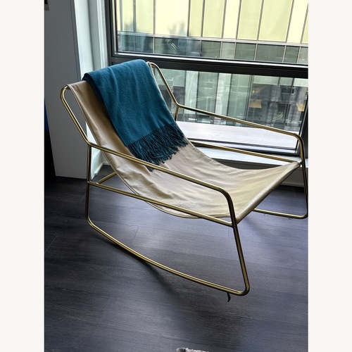 Used Joybird Tula Leather Rocking Chair for sale on AptDeco
