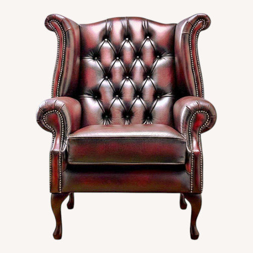 Used Vintage/Antique Finds Red Leather Armchair for sale on AptDeco