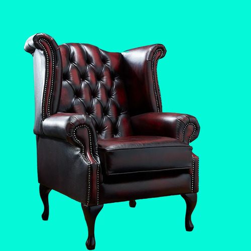 Used Vintage/Antique Finds Red Leather Armchair for sale on AptDeco