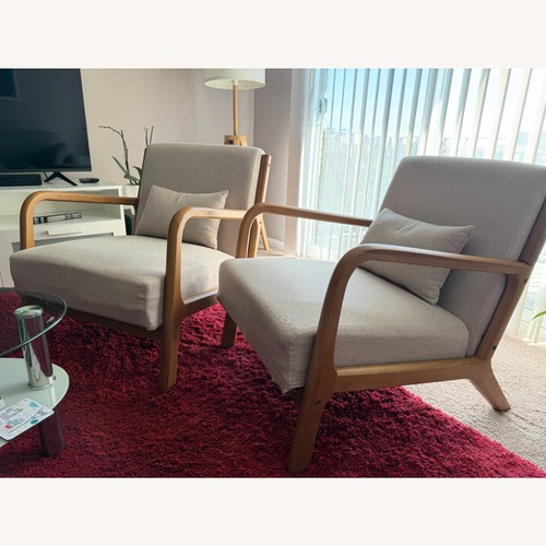 Used Wayfair Light Brown Fabric Armchair for sale on AptDeco