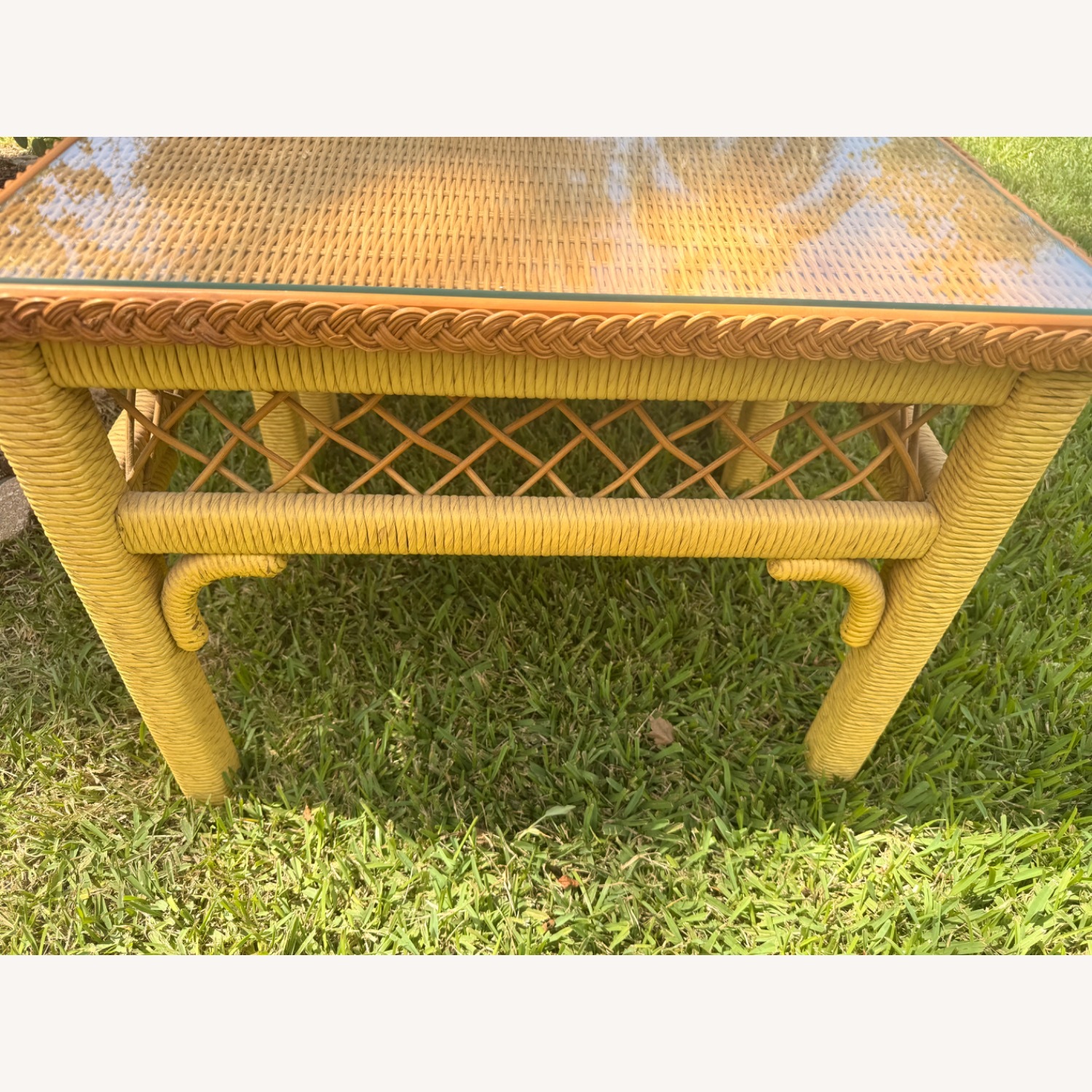 1960s Henry Link Style Wicker & Rattan End Tables - image-6