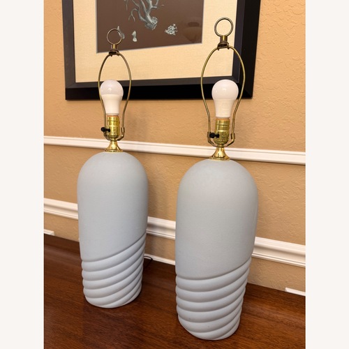 Used 1980s Postmodern Table Lamps - a Pair for sale on AptDeco