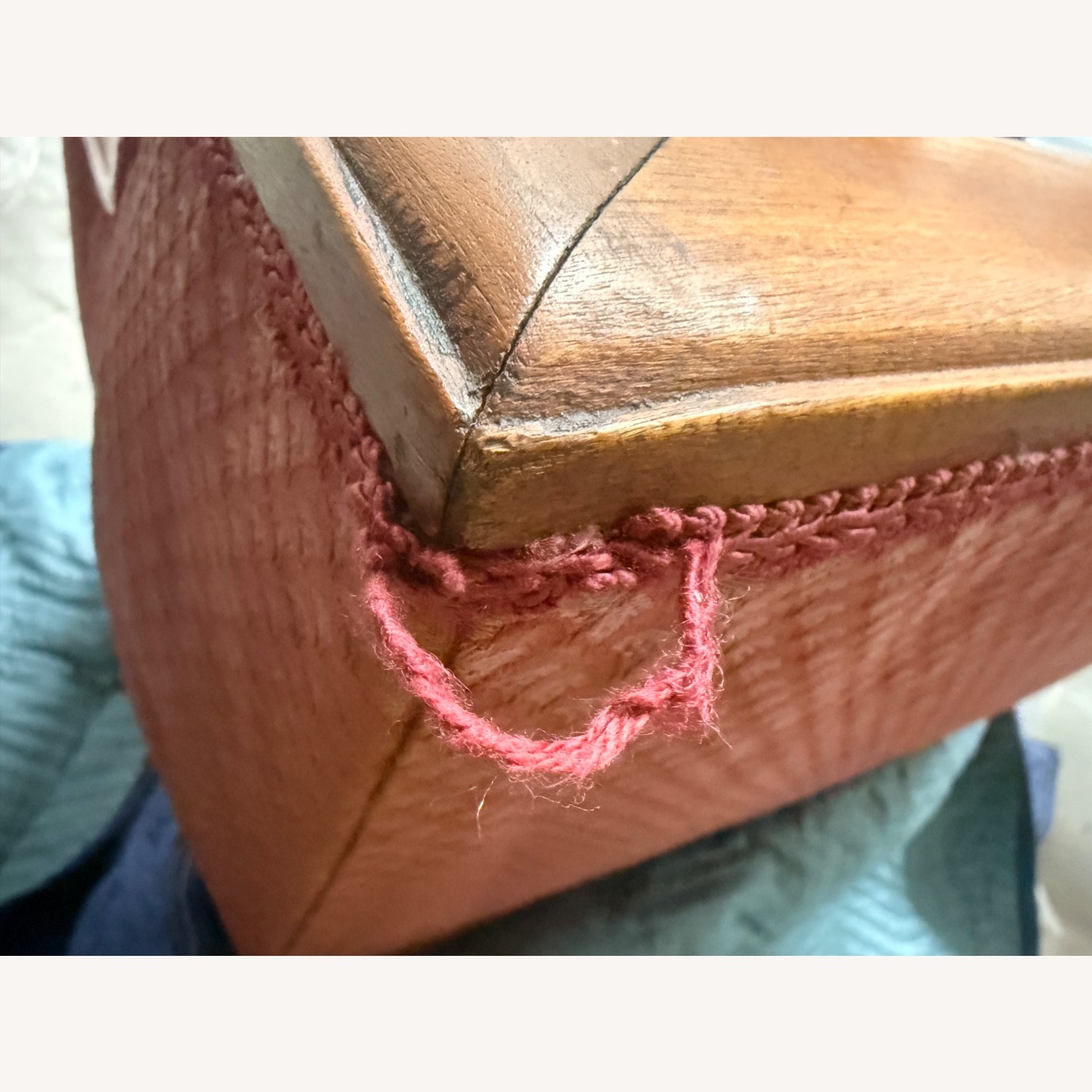 Vintage/Antique Pink Wood Club Chairs - image-5