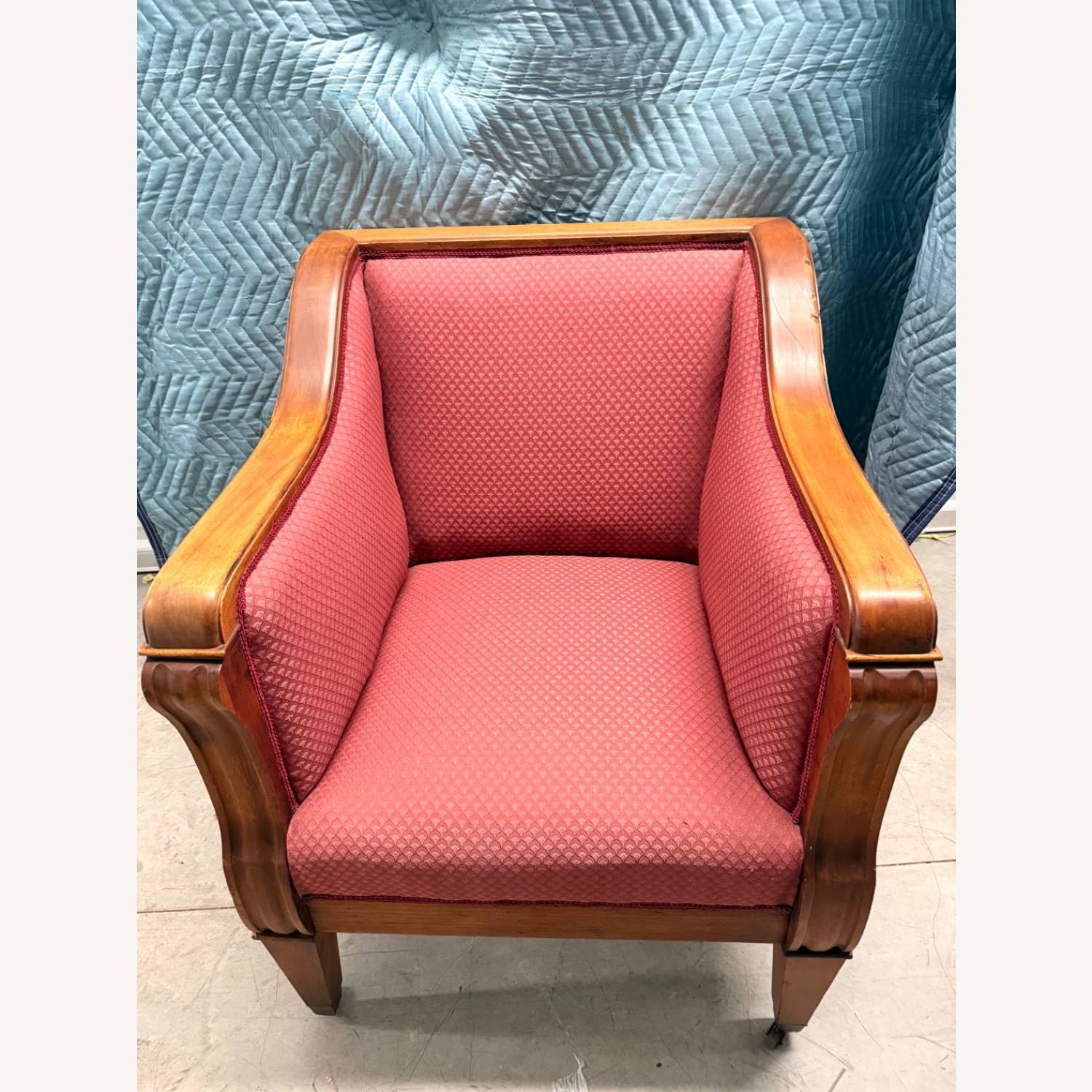 Vintage/Antique Pink Wood Club Chairs - image-6