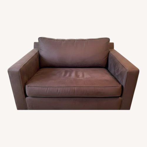 Used Crate & Barrel Dark Brown Fabric Sleeper Sofa for sale on AptDeco