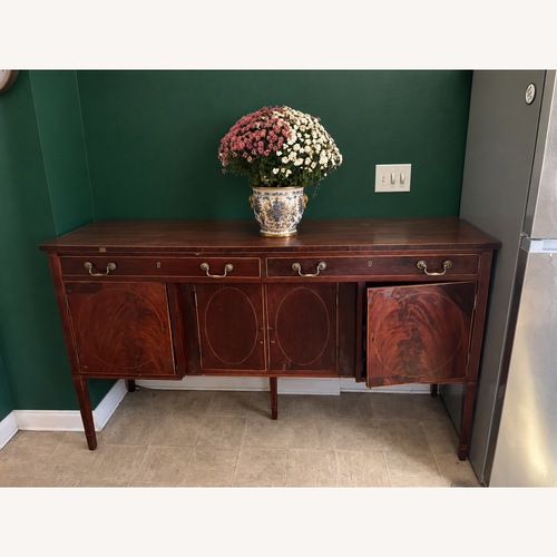 Used Antique Serpentine Mahogany Credenza for sale on AptDeco