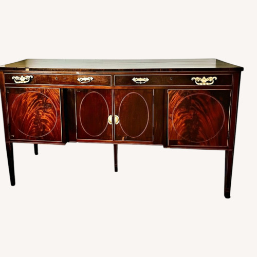 Used Antique Serpentine Mahogany Credenza for sale on AptDeco