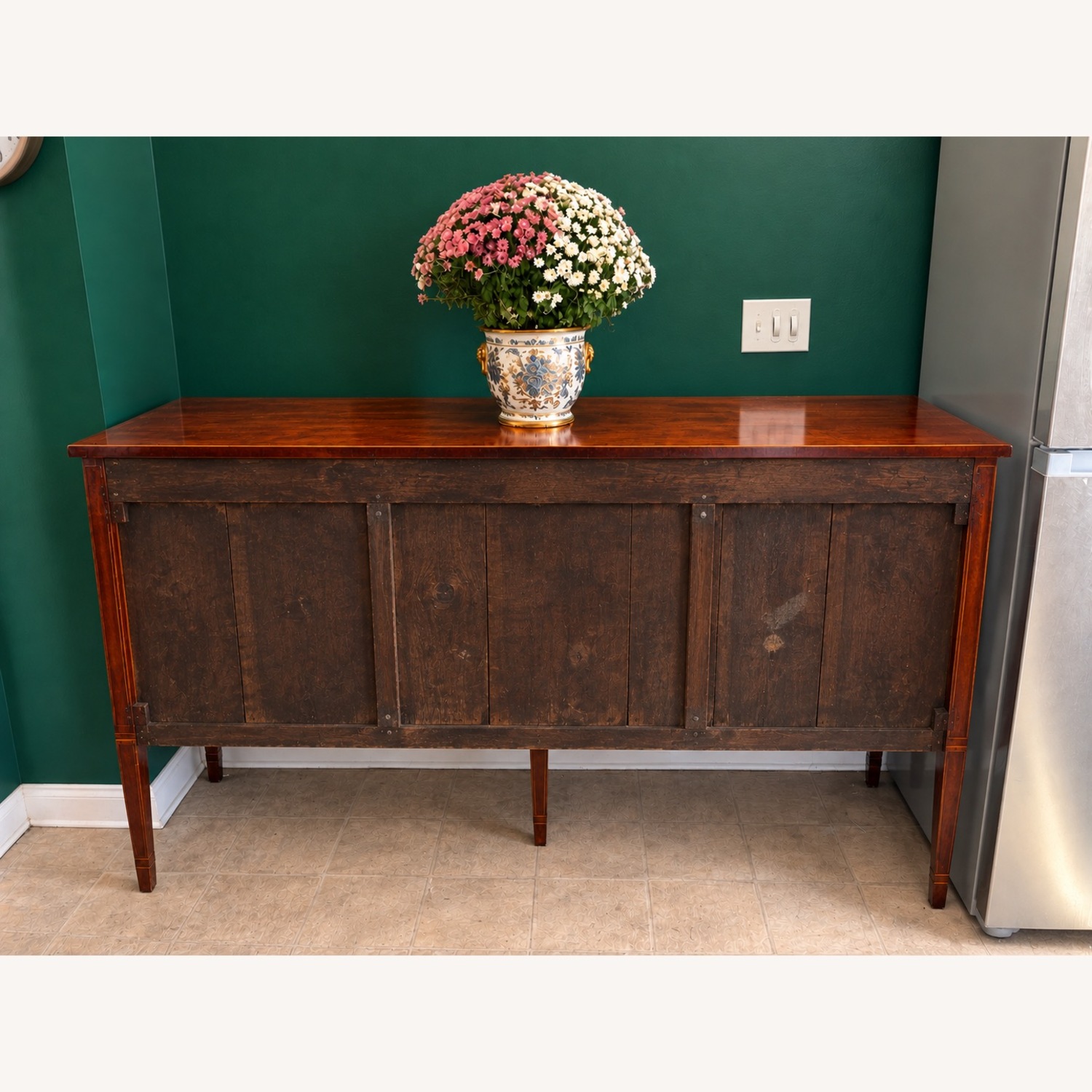 Antique Serpentine Mahogany Credenza - image-5