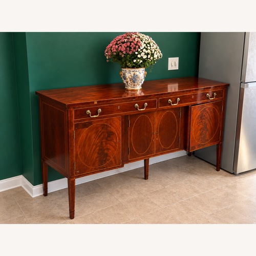 Used Antique Serpentine Mahogany Credenza for sale on AptDeco