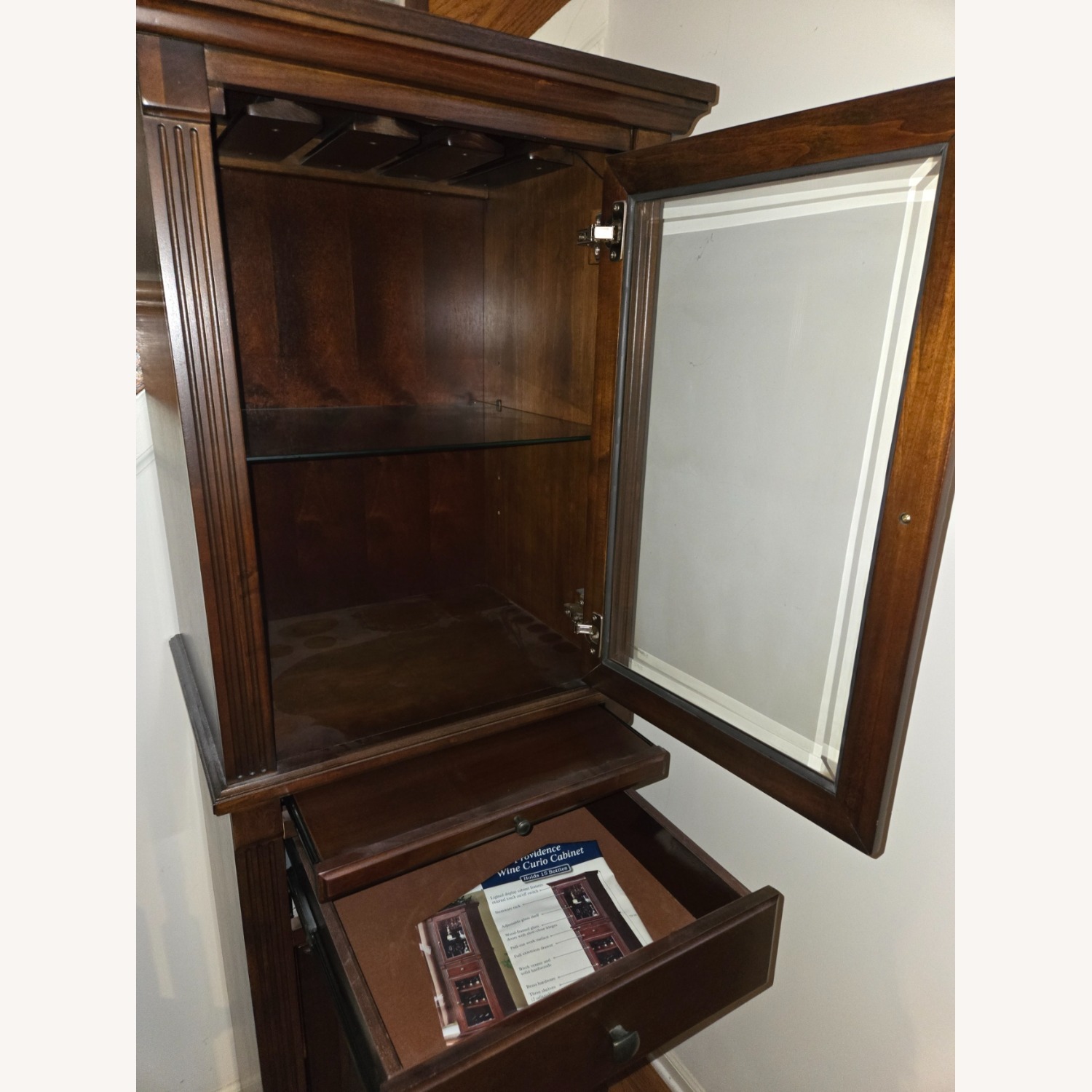 Vintage Thomasville Providence Wine Curio Cabinet - image-4