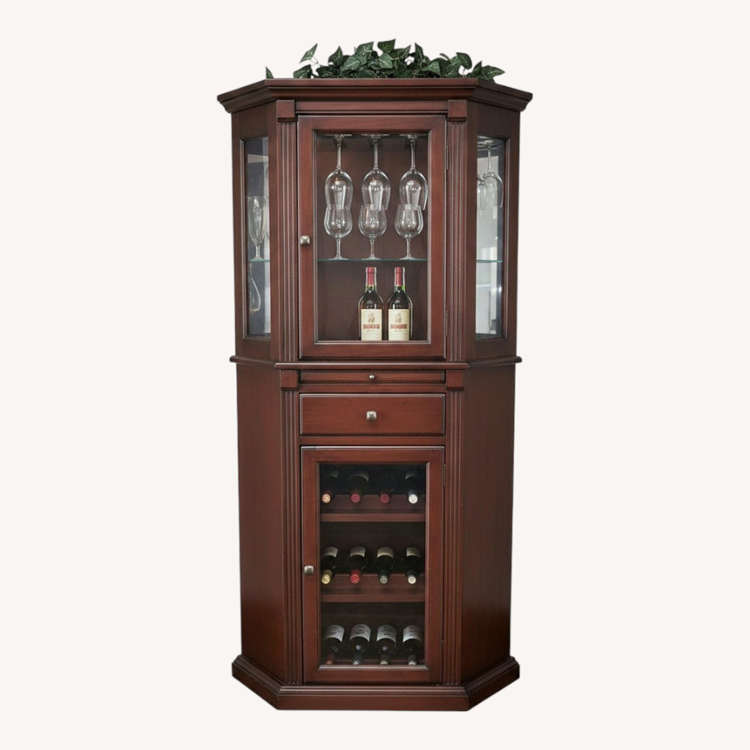 Vintage Thomasville Providence Wine Curio Cabinet - image-8