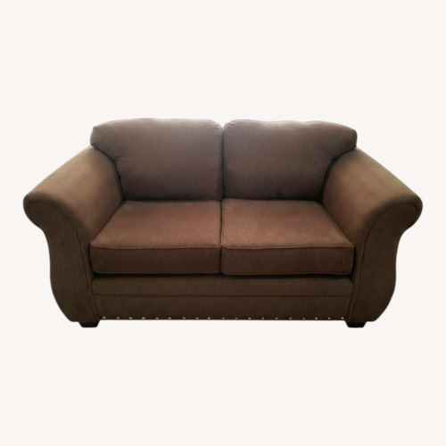 Used Lloyds of Chatham Dark Brown Fabric Loveseat for sale on AptDeco