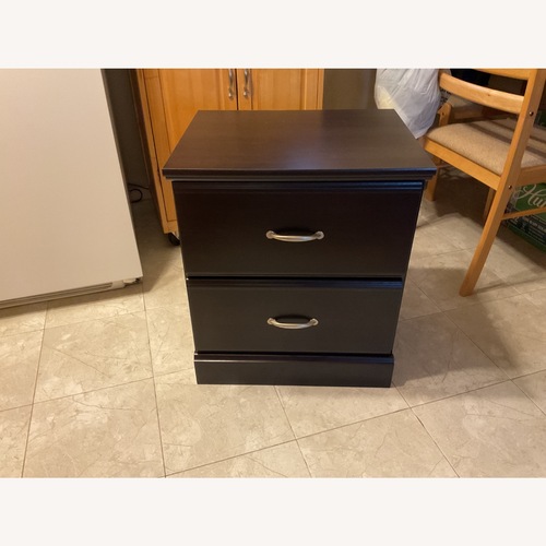 Used Dark Wood 2-Drawer Dresser Small for sale on AptDeco