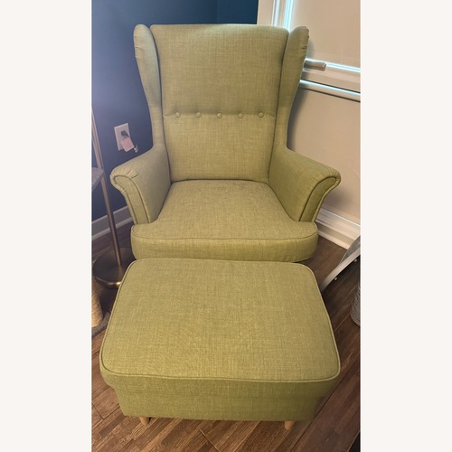 Used IKEA Accent Chair with Ottoman for sale on AptDeco