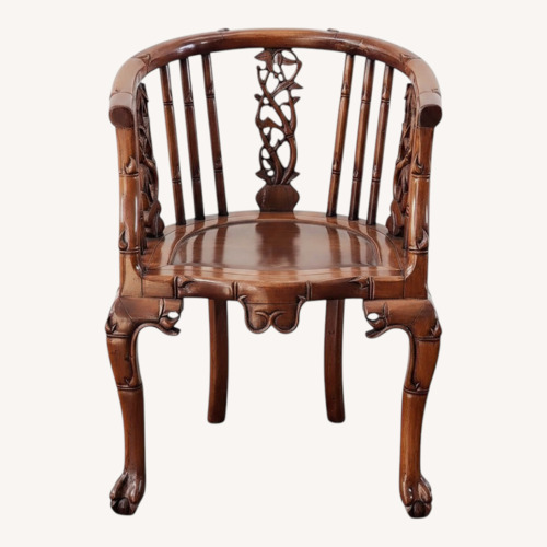 Used Vintage/Antique Wooden Horseshoe Accent Chair for sale on AptDeco