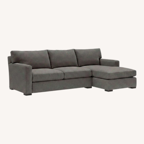 Used Crate & Barrel Axis Light Gray 2 Piece Sectional for sale on AptDeco