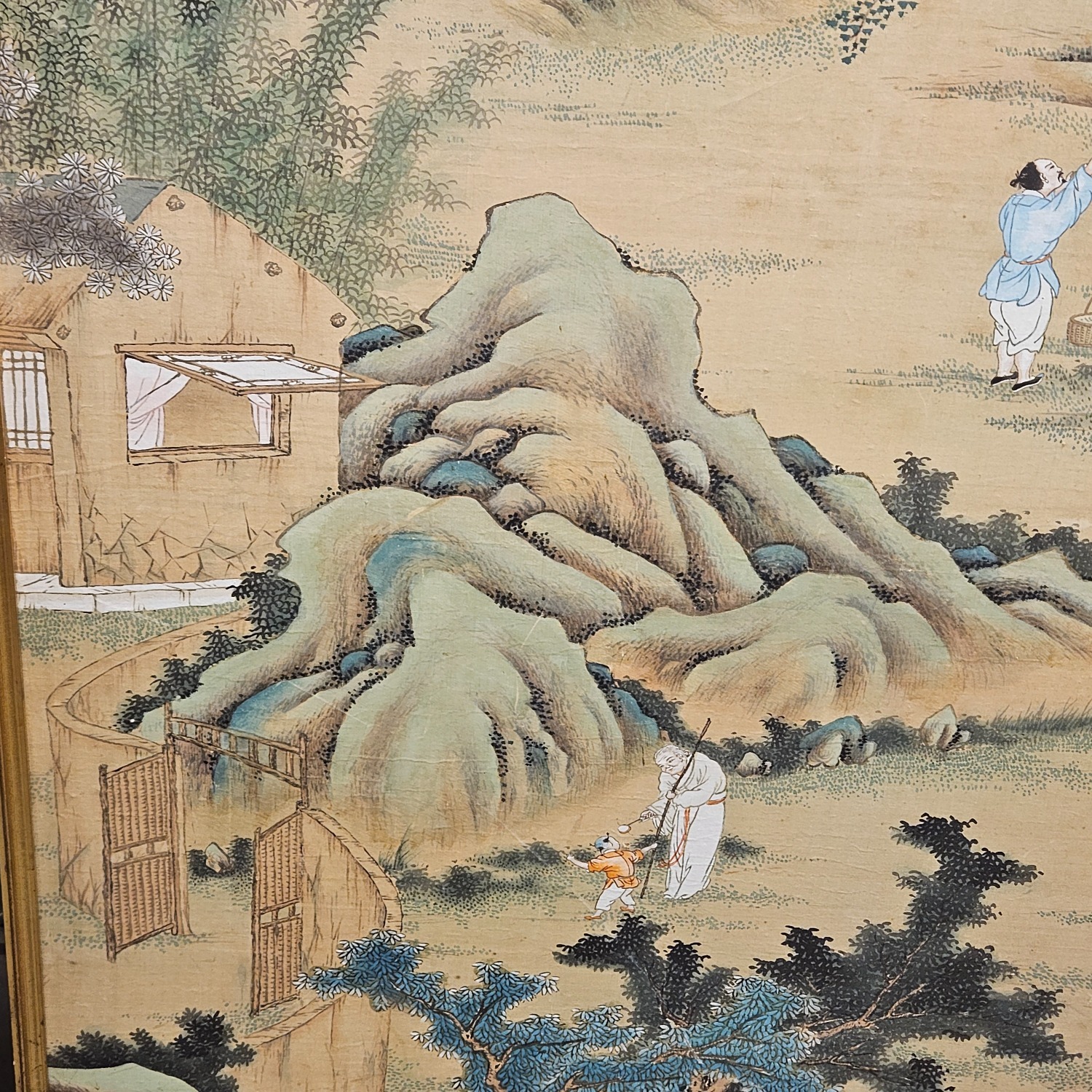 Vintage/Antique Silk Wall Art - image-7