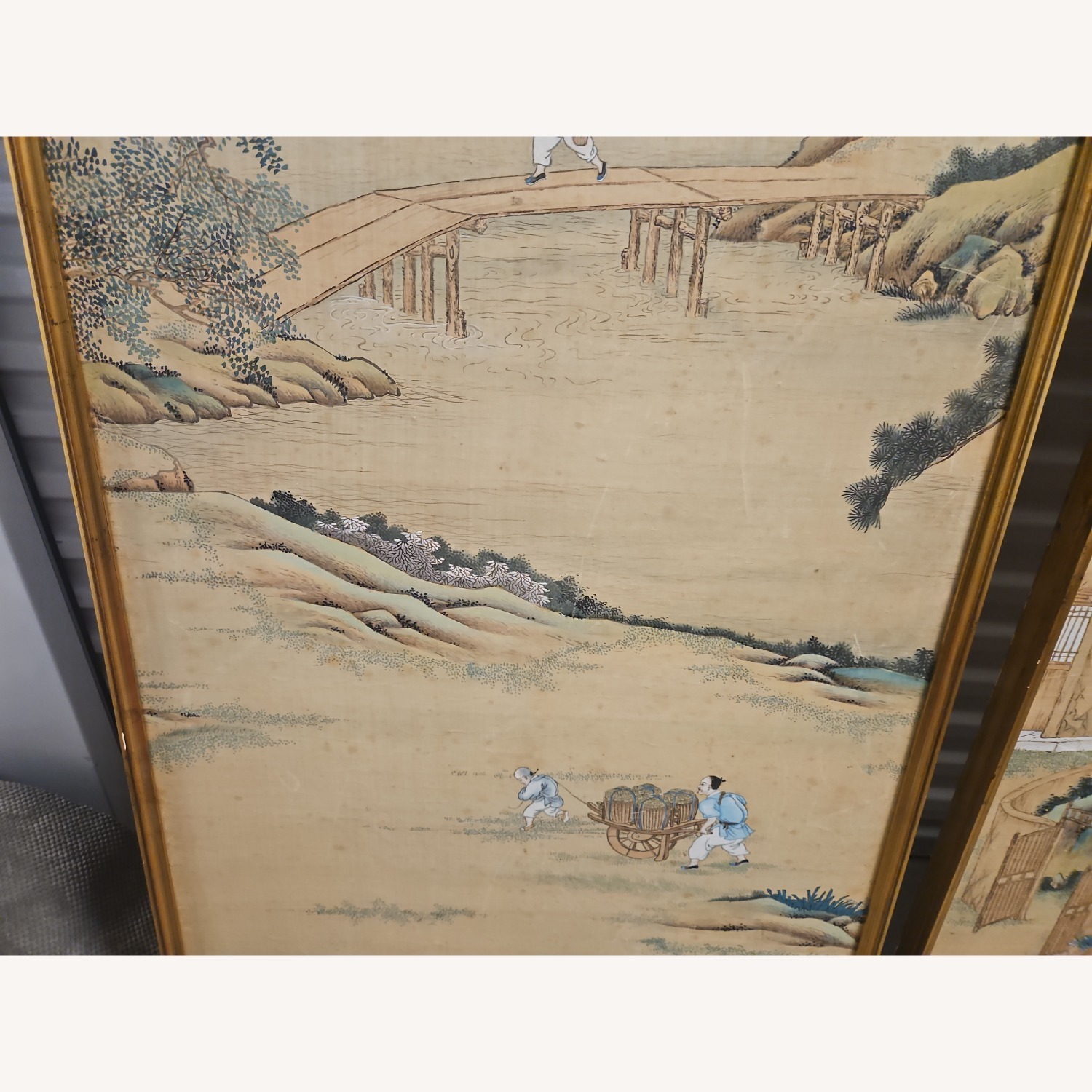 Vintage/Antique Silk Wall Art - image-6