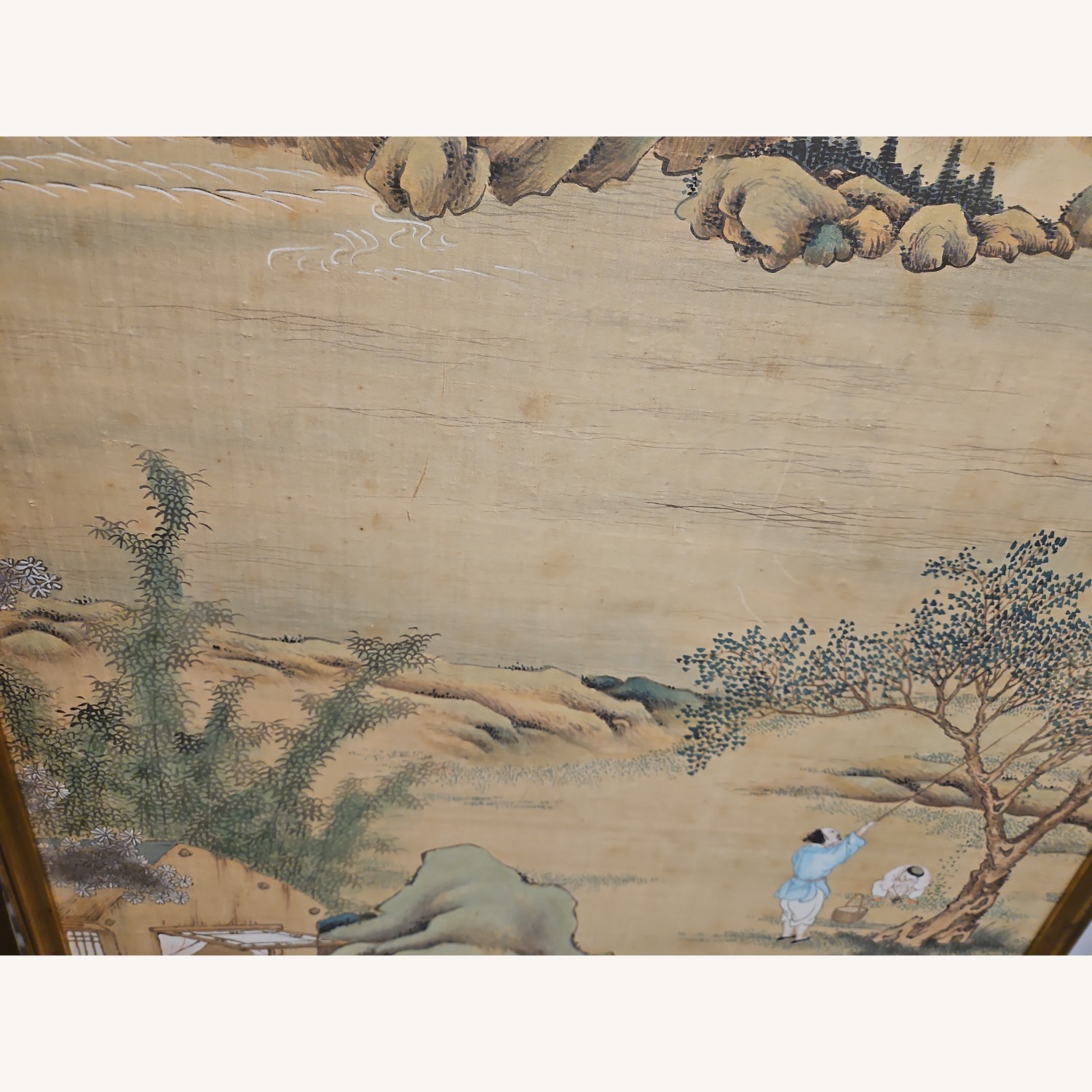 Vintage/Antique Silk Wall Art - image-5