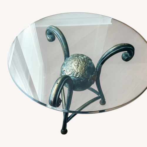Used La Barge Bronze Globe Tripod Accent Table for sale on AptDeco