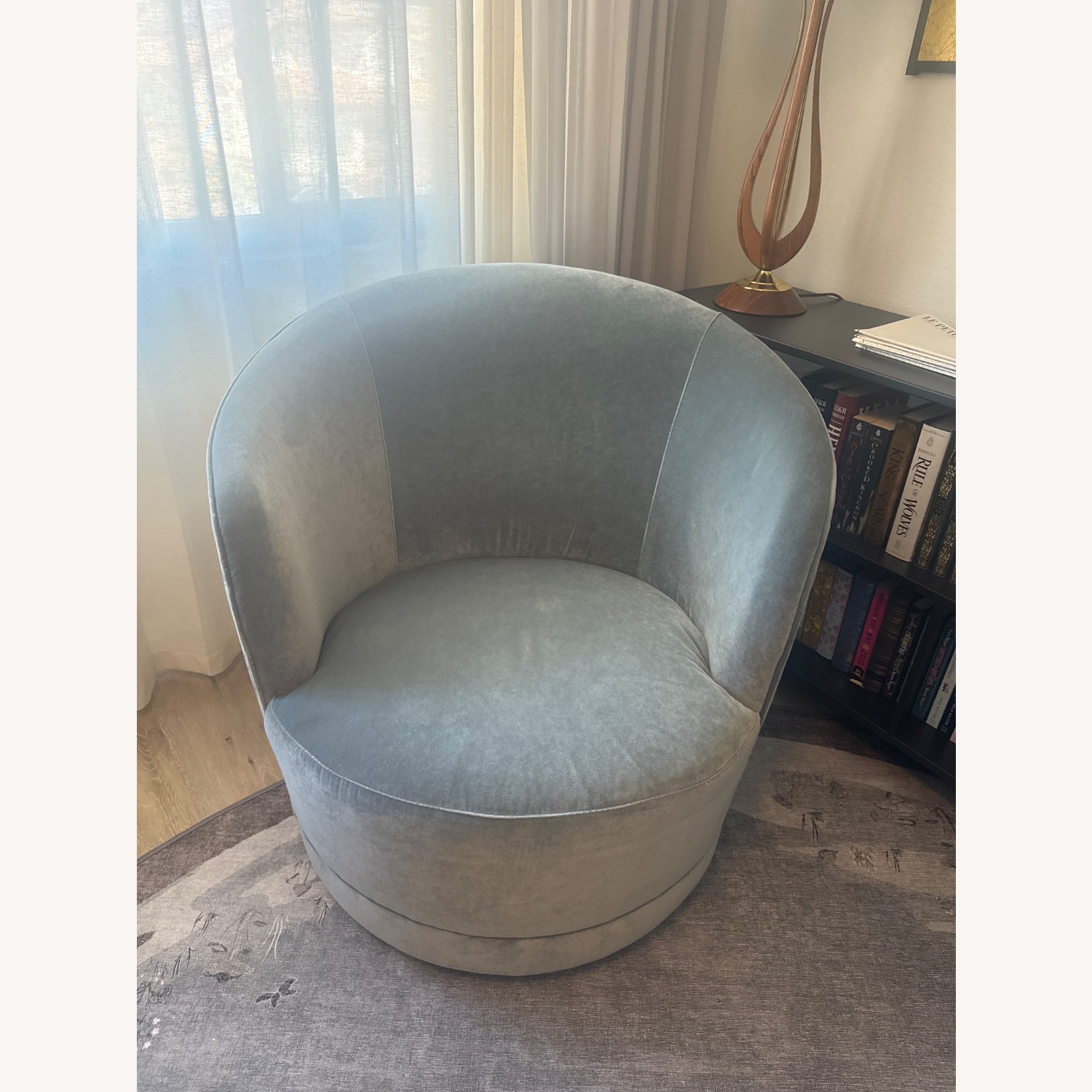 Crate & Barrel Infiniti Swivel Chair - image-1